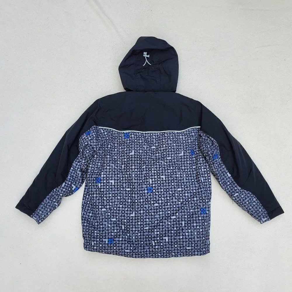 Ripzone Black and Gray Hooded Snow Jacket